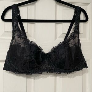 Enchanted Plus Size Black Lace Bra